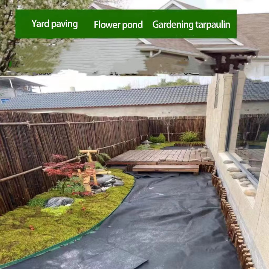 Robuste Garten-Unkrautbarriere als Landschaftsstoff in Schwarz inklusive 10 Querklammern - Bild 2