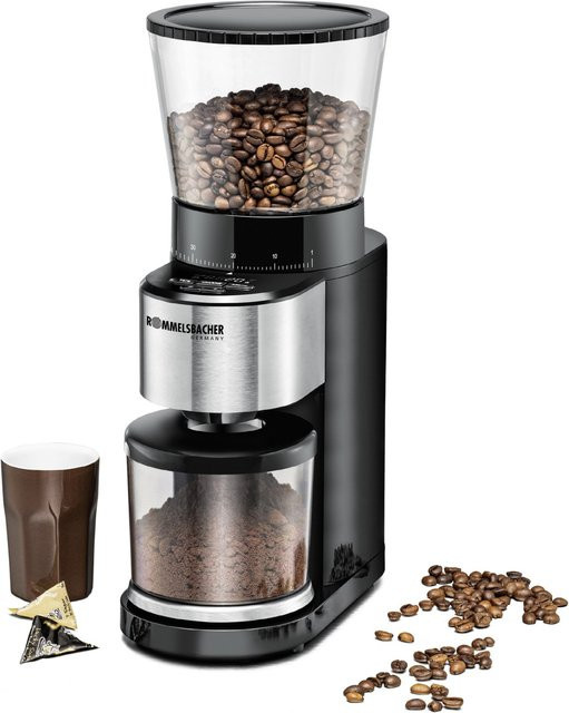 Rommelsbacher Kaffeemühle EKM 500 mit Waage in Schwarz/Edelstahl - Bild 2