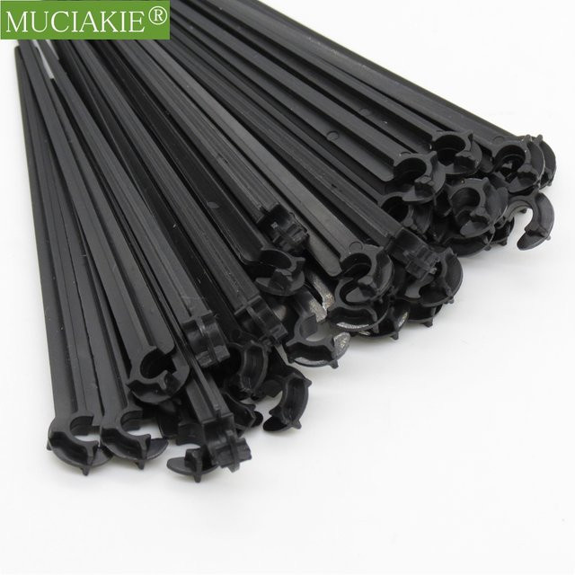 100 Stück Kunststoff Halter mit festen Pfählen für 4/7mm PVC-Schläuche zur Gartenbewässerung, Schwarz, Höhe: 11/20 cm - Bild 1
