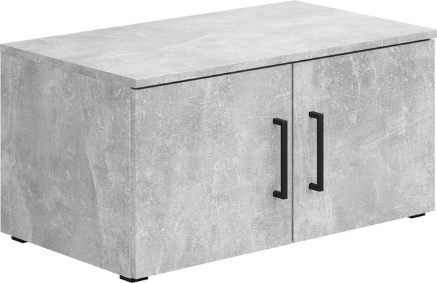 Mömax Aufsatzschrank Multistauraum in Betonoptik, Farbe Grau/Schwarz, B/T/H: 40 x 40 x 70 cm - Bild 1