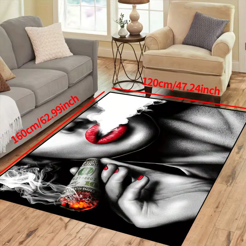 Beauty Smokes Rutschfeste Bodenmatte mit Lippenkunst-Design für den Eingangsbereich - Bild 5