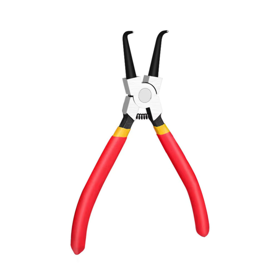 OMAIJIA Multifunktionale Snap Ring Sicherungsringzange für interne und externe Anwendung, 7 Zoll, Rot - Bild 1