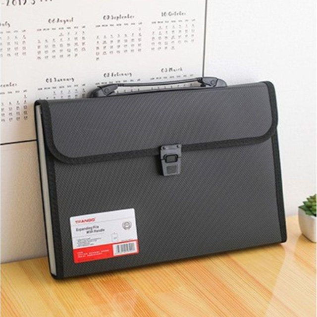 Yiran Furniture Dokumententaschen A4 Fächermappe Business Organizer aus Kunststoff in Schwarz - Bild 1