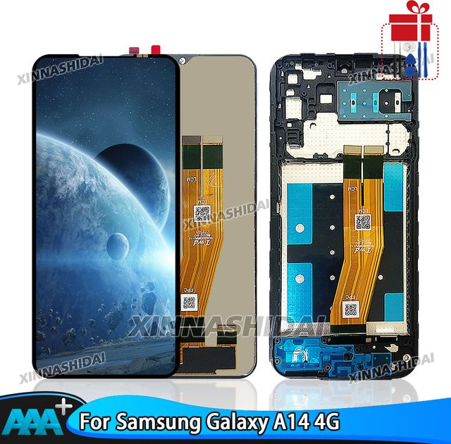 Samsung Galaxy A14 4G LCD Display mit TFT Qualität und Rahmen in Schwarz für die Touchscreen Digitizer Reparatur Montage - Bild 1