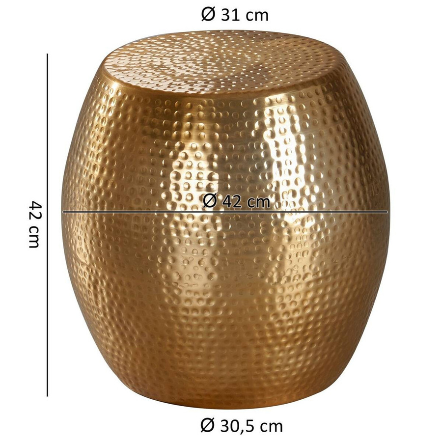 Wohnling Beistelltisch Gold aus Metall in quadratischer Form B/H/T: 42 x 42 x 42 cm - Bild 3