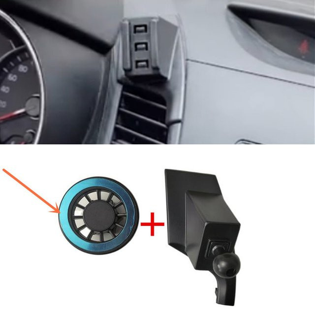 Magnetische Handyhalterung aus ABS-Kunststoff für KIA K3 (2013-2017) in Schwarz - Bild 1