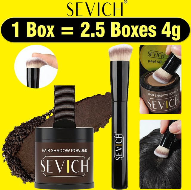 SEVICH Haaransatz-Puder, schwarz, mit Pinsel, matt, Unisex - Bild 1
