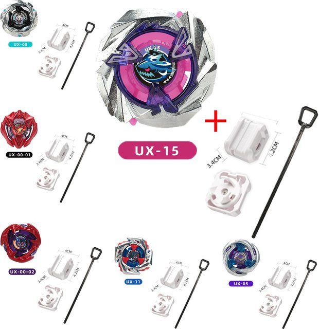 Bebl Burst Gyro X Toy UX Gyro UX15 Shark Scale Deck Set UX11 Impact Drake 9-60LRV UX00-01 UX01-01 UX05 Sender, Set / Bundle, Bunt / Mehrfarbig - Bild 1