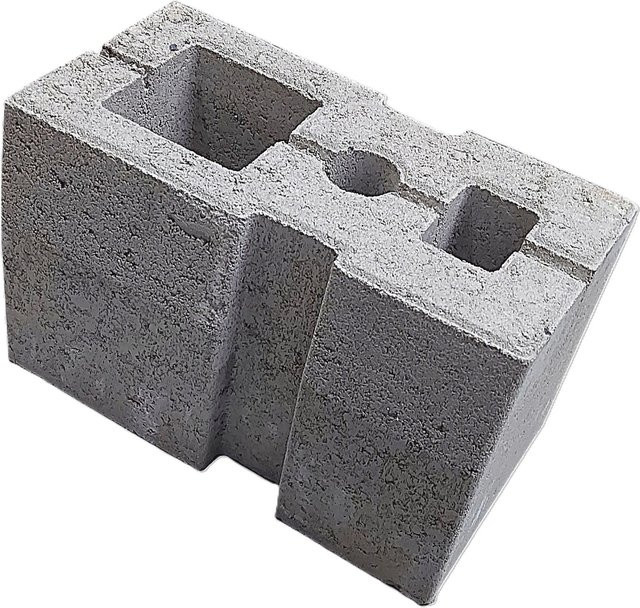 EHL Universal-Fundamentstein aus Beton in Grau, B/T/H: 32 x 18 x 20 cm - Bild 1