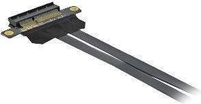 Delock PCI Express x4 auf x4 Riser Card mit flexiblem Kabel, Schwarz (85769) - Bild 1