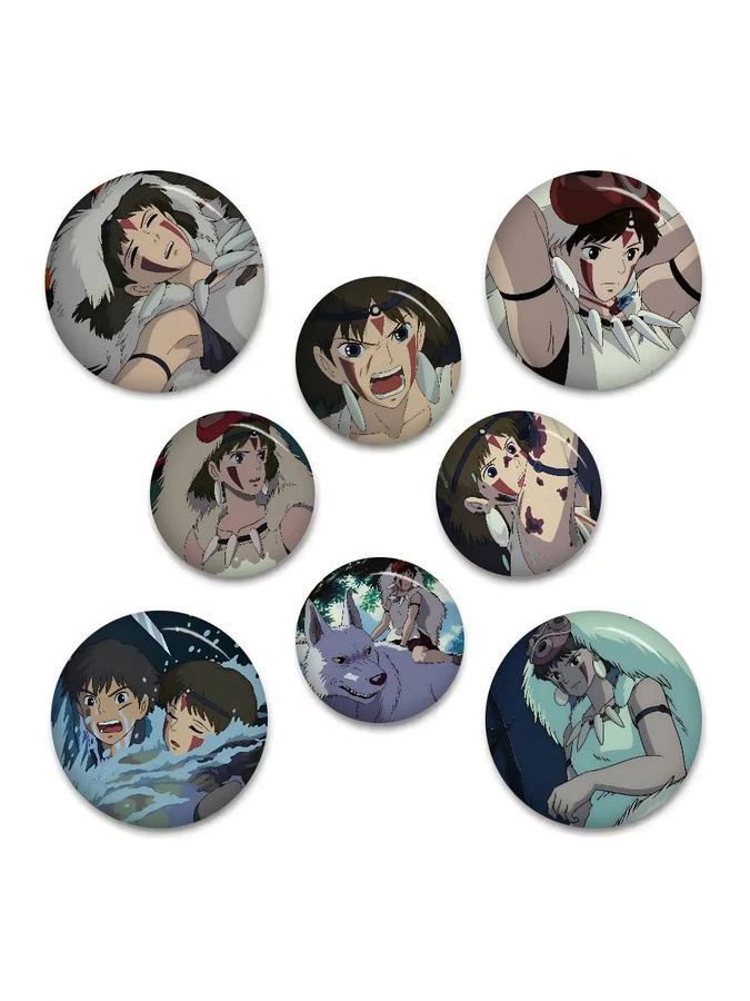 Mesuca Brosche, Anime, rund, Unisex - Bild 7