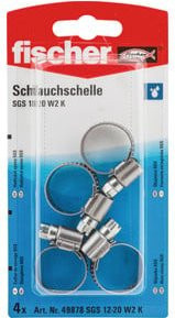 Fischer Schlauchschelle SGS 12 - 20 W1 K SB-SaMo aus Edelstahl in Silber - Bild 2