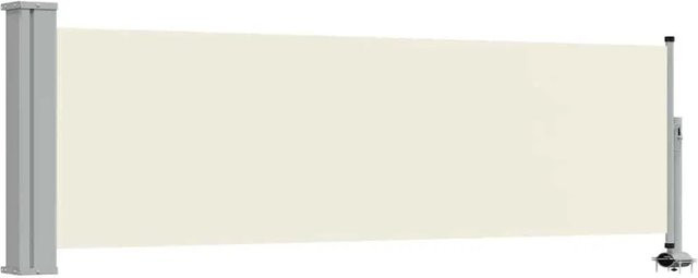 vidaXL Ausziehbare Seitenmarkise aus Polyester und Stahl, Farbe: Creme, H x B: 80 x 300 cm - Bild 1