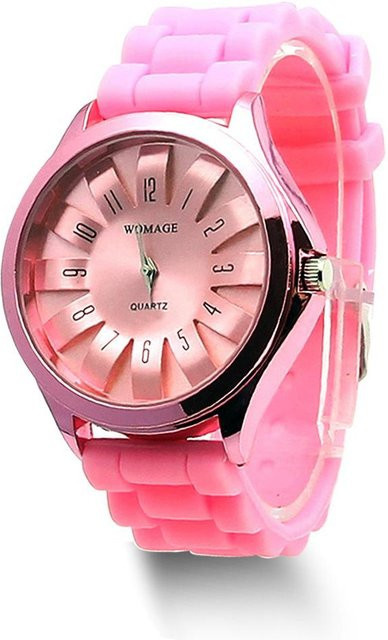 Amusedly Armbanduhr Quarz, Silikon, rosa, Damen - Bild 1