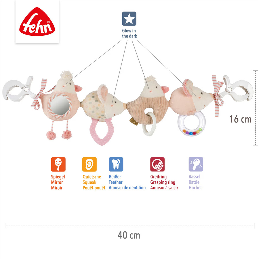 Fehn Kinderwagenkette feehnLAND ab Geburt rosa - Bild 2