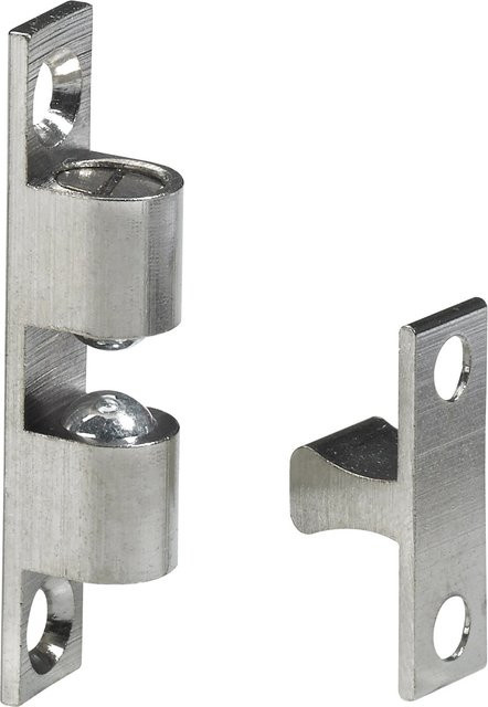 Hettich Kugelschnäpper Messing vernickelt B: 42 mm, T: 9 mm, H: 8 mm - Bild 1