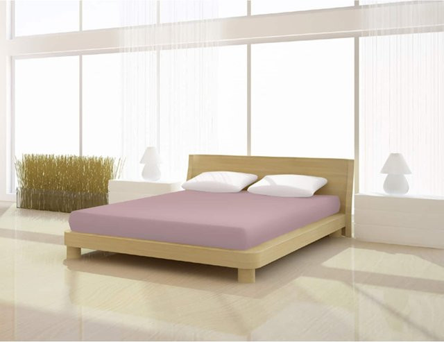 Mr. Sandman Spannbetttuch de luxe aus Elastan in Pink, B/T: 180 x 200 cm, H: 220 cm - Bild 1