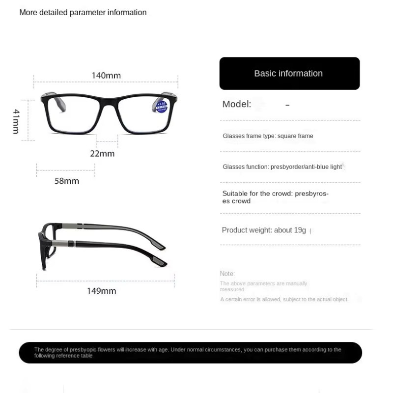 Lesebrille Unisex, Vollrand, Kunststoff, schwarz - Bild 4
