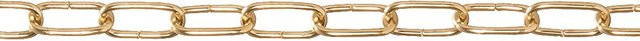 Conacord Ringkette aus Stahl in Gold/Messing, Durchmesser: 2 mm, Breite: 16 mm, Meterware - Bild 1