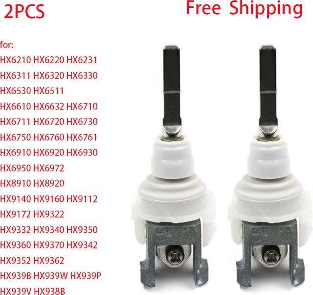 2 Stück elektrische Zahnbürsten Ersatzteile Link Rod Köpfe für Philips hx6970 hx9360 hx6930 in Weiß - Bild 1
