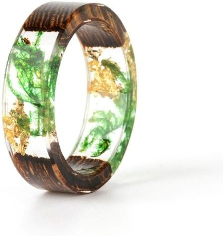 YIRAN Jewelry Ring, Holz-Harz, beige, Damen - Bild 1