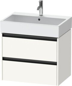 Duravit Waschtischunterschrank Ketho.2 in Weiß Matt mit 2 Schubladen, wandhängend, B: 68,4 cm, T: 46 cm, H: 54,9 cm - Bild 1