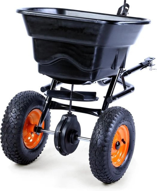 FUXTEC FX-GS36S Streuanhänger Saatgutstreuer in Schwarz mit 36 kg Volumen und einer Streubreite von bis zu 3,65 m - Bild 1