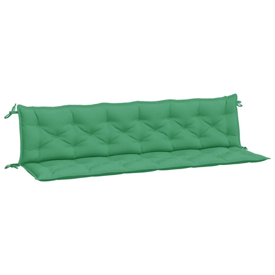 vidaXL Gartenbank-Auflagen 2er-Set Grün aus wasserabweisendem Oxford-Gewebe B/T/H: 200 x 50 x 7 cm - Bild 2