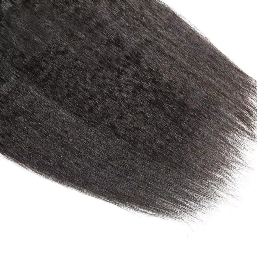 Yavida Yaki Straight Echthaar Haarverlängerung, 3 Bündel, Damen - Bild 5