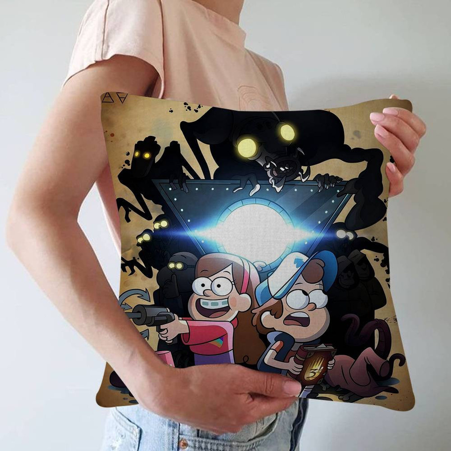 Gravity Falls Kissenbezug aus Peach Skin für Sofa und Deko, B/T/H: 18 x 18 x 18 cm - Bild 3