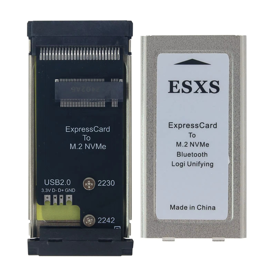 MOTOZERUI PCIE ExpressCard zu M.2 NVMe SSD Adapterkarte in Schwarz für Laptop Erweiterung mit USB-C Unterstützung - Bild 2