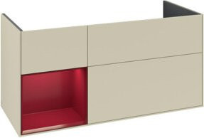 V&B Waschtischunterschrank Finion in Grau lackiert, Breite: 119,6 cm, Tiefe: 49,8 cm - Bild 1