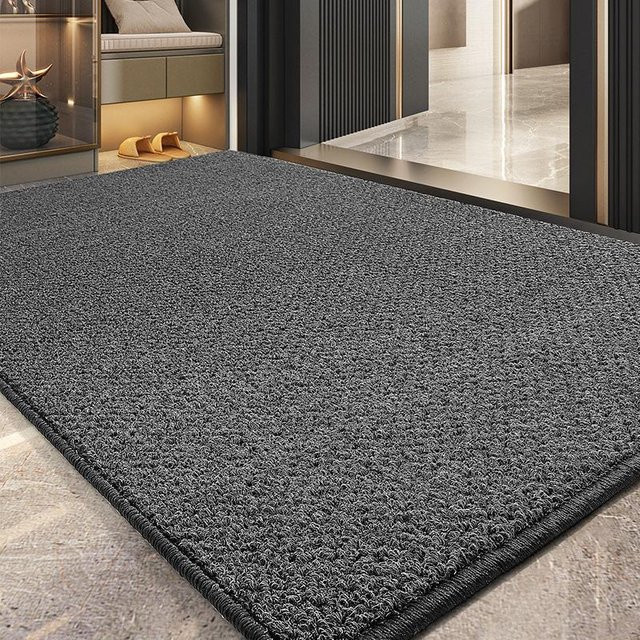 Rutschfeste Kokosmatte für den Eingangsbereich als Außenteppich, Grau, B/T: 120 x 140 cm - Bild 1