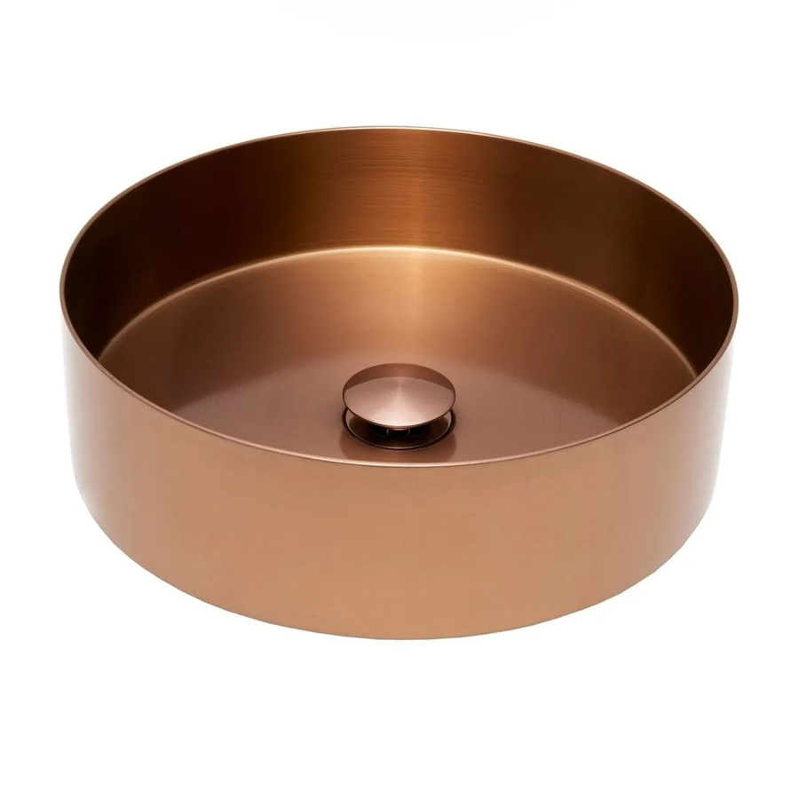 Swiss Aqua Technologies Aufsatzwaschbecken aus Edelstahl in Rosegold gebürstet, Durchmesser: 38 cm - Bild 2