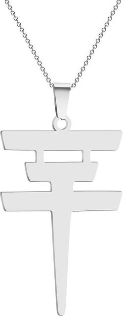 Nakahara Halskette mit Anhänger, Edelstahl, silber, Unisex - Bild 1
