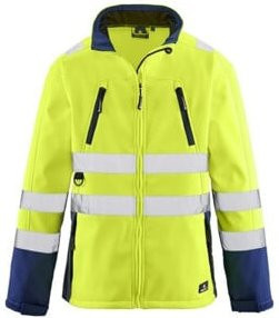 3M 4 Protect Softshell Jacke Pittsburgh in Leuchtgelb/Navy, Größe L, nach EN ISO 20471 - Bild 1