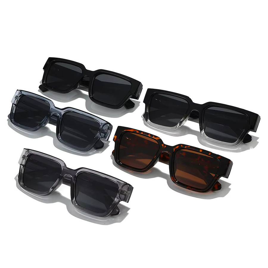 Klassische quadratische Sonnenbrille, Vollrand, Unisex, Plastic - Bild 2