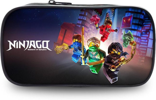 Ninjago Federmäppchen für Schüler aus Polyester in Kobaltblau mit Aufbewahrungstasche und Reißverschluss - Bild 1