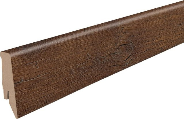 Sockelleiste Kronoflooring Saxon Kastanie Braun mit Kabelkanal aus MDF, Höhe: 5,8 cm, Breite: 1,8 cm, Länge: 260 cm - Bild 1