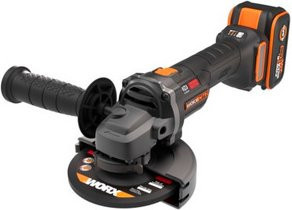 Worx Akku-Winkelschleifer PowerShare NITRO 20 V Solo, schwarz/orange, Durchmesser: 12,5 cm - Bild 1