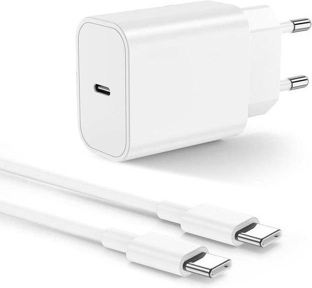 Apple 20W USB-C Schnellladegerät für iPhone 16 mit 2m Kabel in Weiß - Bild 1