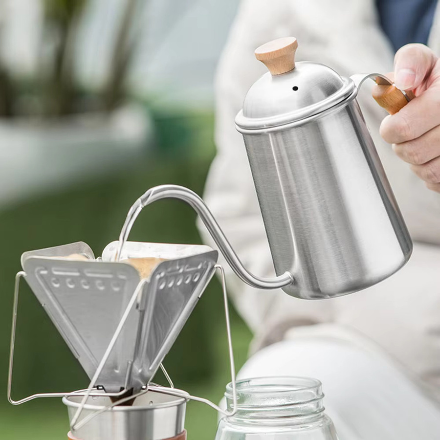 LISM Kaffeekannen-Set aus Edelstahl in Silber für Camping und Freizeit - Bild 3