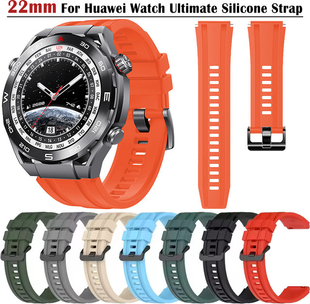 Huawei Uhrenarmband Silikon, 22 mm, Schwarz, Unisex - Bild 1