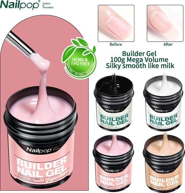Nailpop Nagelverlängerungsgel, Light Pink, 100 g - Bild 1