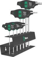 Wera 454/7 HF Set 2 Schraubendreher-Set mit Quergriff-Schraubendrehern und Rack, 7-teilig, schwarz-grün - Bild 1