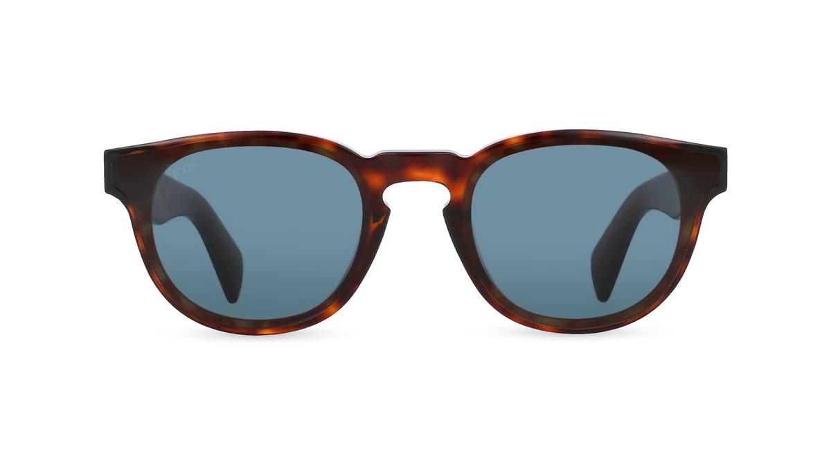 Tod's TO0324 Sonnenbrille, Vollrand, Panto, Kunststoff, Unisex, braun, grau - Bild 1