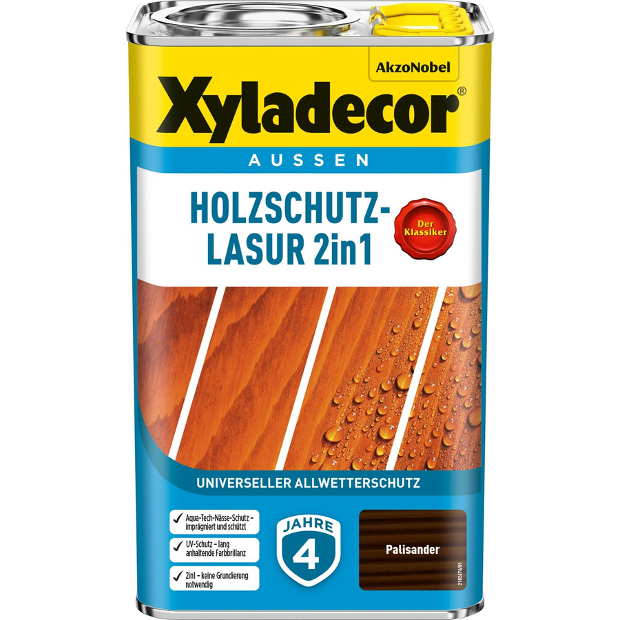 Xyladecor Holzschutz-Lasur 2in1 Palisander matt 2,5 l - Bild 2