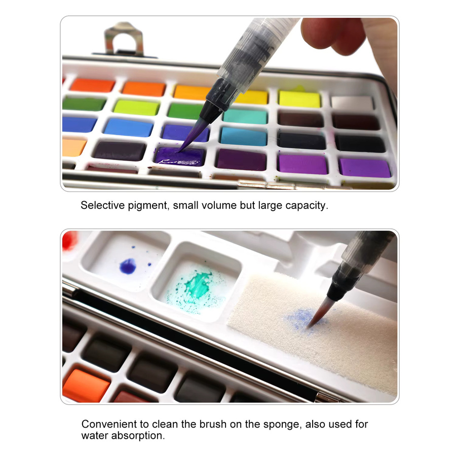 SeamiArt Aquarell Malset mit 50 soliden Farben für Künstler und Profis, Mehrfarbig - Bild 4
