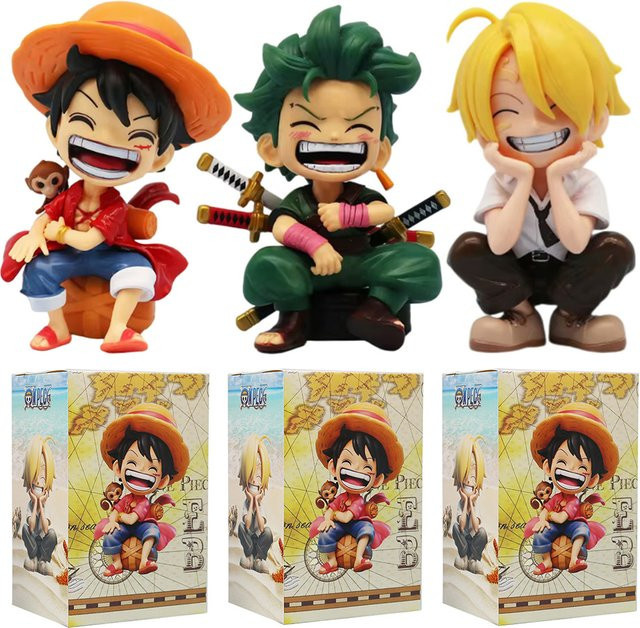 Bandai One Piece Ruffy Solon Sitting Q-Version, Desktop Ornament - Bild 1