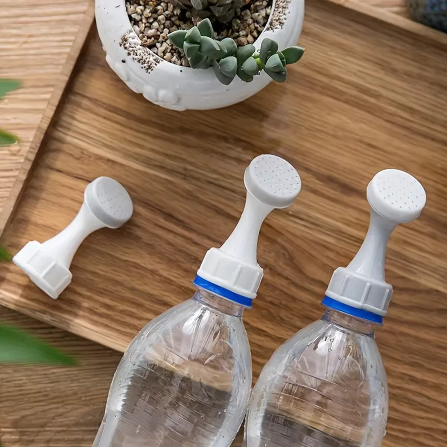 Fashion Home Bewässerungswerkzeug für kleine Pflanzen, praktischer Sprinkler-Wasserflaschenverschluss aus Kunststoff in Grau und Weiß - Bild 4